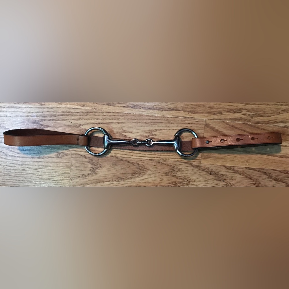 RARE Banana Republic Bridle Buckle Snaffle Bit Leather Belt Womens XS